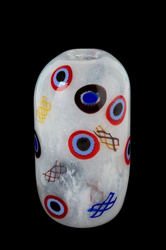 Vaso vetro lattimo - vaso, in